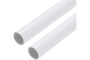MECCANIXITY 1/2 Inch PVC Rigid Tube Round Pipe 12mm ID 14mm OD 9" Length White High Impact for Water Pipe, Crafts, Cable Slee