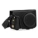 Megagear MG1435 Panasonic Lumix DC-ZS200, TZ200 Ever Ready Genuine Leather Camera Case and Strap, Black primary