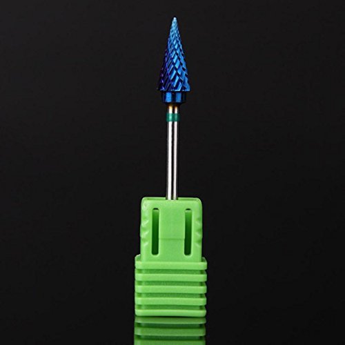 Wondere 1PC Nano Coated Carbide Nail Drill Bit Professional Acrylic/Gel Removal Polishing Tools for Nail Art,High Strength and Durability (Blue)