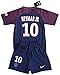 Neymar Jr #10 PSG 2017-2018 Youths Home Soccer Jersey & Socks Set (11-13 Years Old)