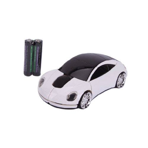 2.4G White Car Wireless Mouse