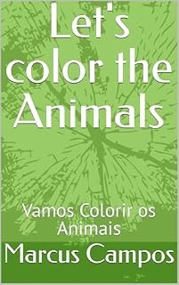 Livro Let's color the Animals: Vamos Colorir os Animais