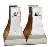 AJ Tack Wholesale Monel Wooden Western Bell Stirrups Extra Wide Steel Metal Hand Bound 3″ Neck
