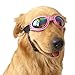 VANVENE Pet Glasses Dog Sunglasses Dog Glasses Golden Retriever Samoyed Sunglasses Goggles Big Dog Eye Wear Protection (pink)