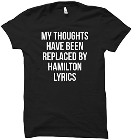 My Thoughts Have Been Replaced By Hamilton Lyrics, Motivational, X-Small, Black
