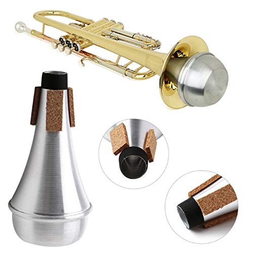 SunTrade Lightweight Aluminum Practice Trumpet Mute Silencer for Jazz Horn Music