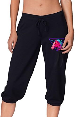 Geometric Unicorn Triangle Women's Sweatpants Joggers Activewear Workout Running Pants Drawstring XL