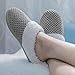 ULTRAIDEAS Women's Lamb-hug Comfy Fleece House Slippers Memory Foam, Slip-on House Shoes Indoor Outdoor (Grey, Size 9-10)