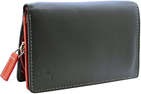 STARHIDE Ladies RFID Blocking Compact Multi Colour Soft Real Leather Wallet 5540