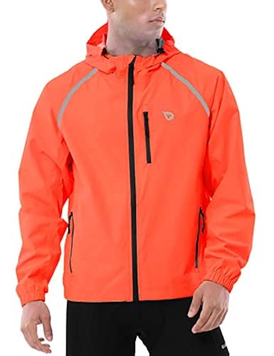 BALEAF Mens Cycling Rain Jacket Windbreaker Waterproof Running