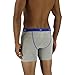 adidas Men's Athletic Stretch Boxer Brief Underwear (2-Pack), Heather Grey/Bold Blue Bold Blue/Black, LARGE