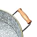 OUTSHINE Galvanized Metal Rustic Tray for Centerpieces countertop Coffee Table Wedding Table Decorations (Galvanized Gold Rim)