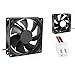 BaseWish 92mm x 25mm DC 12V 2 Terminal 65.01CFM Computer Case CPU Cooling Fan