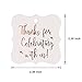 WRAPAHOLIC Gift Tags with String - 100PCS White Kraft Thank You Paper Tags with 100 Feet Natural Jute Twine for Wedding, Baby Shower, Party Favors