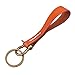 Leather Keychain Leather Key Ring, Cowhide Smooth Soft Classic Key Chain Fob for Man and Women by Agemore (Light Brown)