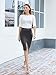 HRMSIUKB Women's Black Faux Leather Pencil Skirt with Slit High Waist Knee Length Slim Skirt (Medium)