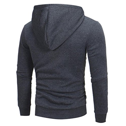 Bookear Men Hoodie,Clearance! Mens Sport Lightweight Zip-up Hooded Sweatshirt Jacket Coat (L, Green) - Thumbnail 2