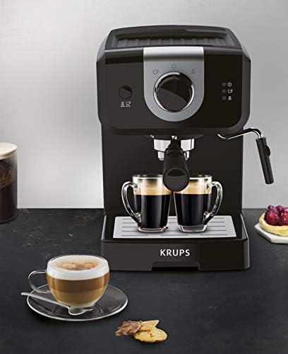 Krups Opio Steam & Pump XP320810 Espresso Coffee Machine, 1.5L, Black, Cappuccino - Image 4