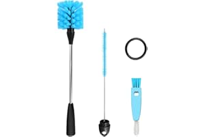 3 Pack Bottle Brush with Straw Cleaner Brush, Long Handle Water Bottle Scrubbing Brush, Cup Lid Cleaning Brush, for Sports Wa