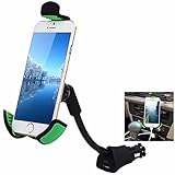 Car Charger Mount,MATCC New Universal Gooseneck Car Mount Holder with USB 2.1A Car Charger with Over Charge and Over Current Protection for 3.5-6.3 Inch Smartphone
