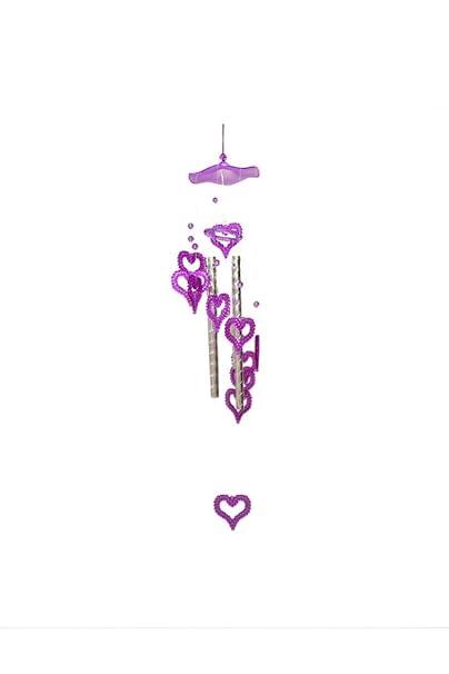 Generic Hearts Design Adorable Windchime (Purple