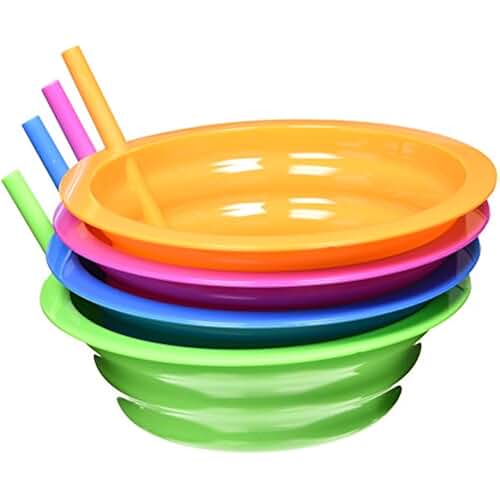 cereal bowl with straw
