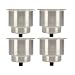 SeaLux 4pcs Stainless Steel Cup Drink Holder with Drain for Marine Boat RV Camper primary