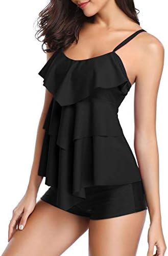 Holipick Women Tankini Swimsuits 2 Piece Flounce Printed Top with Boyshorts  Bathing Suits Clothing, Shoes u0026 Jewelry