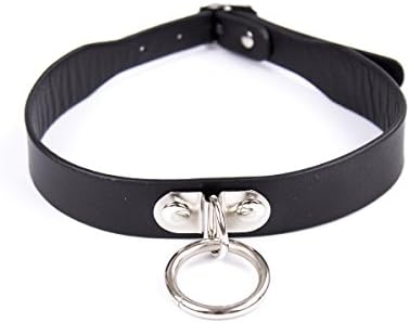 Genuine Leather Choker Necklace Vintage Punk Style Neck Ring Adult's Goth Neck Collar (Style1)