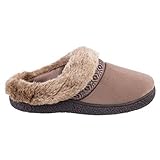 Isotoner Women's Smartzone Gel Comfort Technology Scuff Slippers - 2016 Collection (Smokey Taupe, Large)