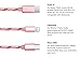 2 pack Multiple charging cable by Trendsetter | 3 in 1 Premium Nylon Braided Multi USB Fast Charger Cord 3ft(1m) with Micro USB / Type C Compatible For Phone 7/7 Plus/Galaxy S8 and more (2 pack-Rose)
