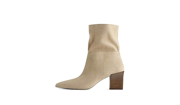zara split suede high heel boots
