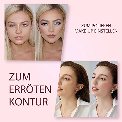 Make Up Pinsel Blush Pinsel, Duo End Profi Schminkpinsel Rouge Pinsel ideal für das Auftragen von Make-up auf den Wangen, Makeup Pinsel für einfaches Auftragen, Make-up Pinsel & Zubehör