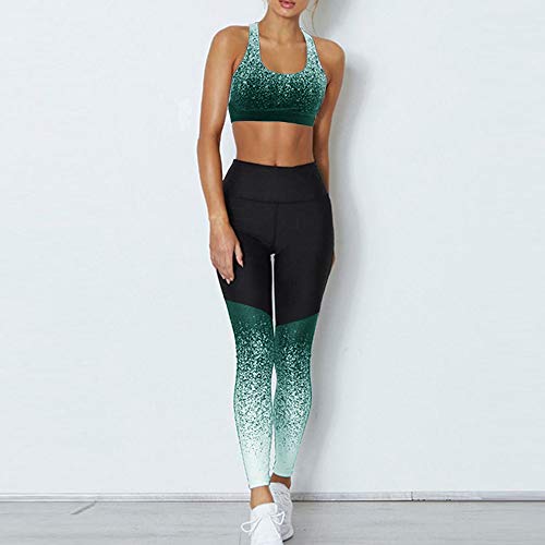 ایگرد | قیمت و خرید OEAK Damen 2 Stücke Set Outfit Sport Sportanzug aus Push  Up Sport BH Racerback und Yoga Leggings Set Slim Fit Traininganzug