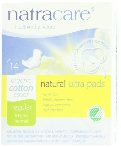 Natracare Natural Ultra Pads with Wings, Regular,  14 Count Boxes (Pack of 12)