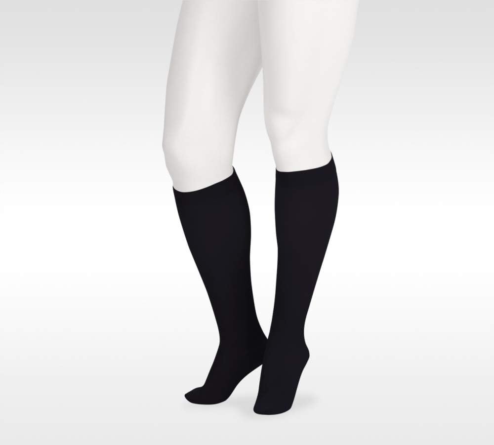 JuzoSoft Knee High 20-30mmHg Closed Toe, IV, Black by Juzo