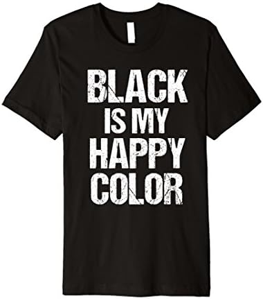 Mens Christmas T-Shirt Funny Black is My Happy Color Gothic 2XL Black