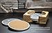 Coasters for Drinks, Set of 4 | Absorbent Stone Coaster with Beautiful Natural Wood Holder | Made of Ceramic with Cork Back, Absorbs Spills