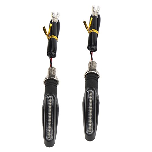 2PCS Motorcycle 12 LED Turn Signal Indicator Blinkers Light Amber , Tuscom