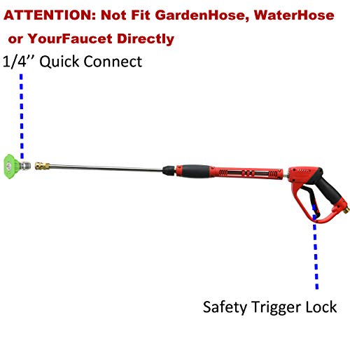 Tool Daily Deluxe Pressure Washer Gun, with Replacement Wand Extension