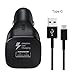 Adaptive Turbo Fast CAT S61 15W Car Charger with Quick Charge 2 Detachable Hi-Power USB Type-C Cable! (1.2M / Black)