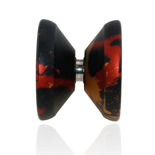 MAGICYOYO Unresponsive Y01 Node Yoyo Black &Golden& Red Acid Finished with Glove+ Yoyo Bag + 5 Strings