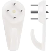 50 PCS Picture Hangers Hanging Kit, Heavy Duty Hooks Without Drilling | Picture Hooks Hanging Hardware with Easy Installation for Stucco/Concrete/Hard Walls Decor, Invisible Nail&amp;25 LBS Weight Load