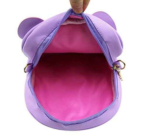 Eilova Cute Animal Bunny School Bags PU Leather Backpack Travel Daypack Satchel for Kids Girls - Thumbnail 2