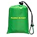 Pulaisen Pocket Camping Blanket - Beach Blanket Mat, Ground Cover,Compact Lightweight Sand Proof Travel, Hiking,Camping, Outdoor Picnic 56″x80″ (Green&Gray)