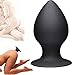 Silica Gel Fetish Plug Anal Butt Personal Massager,4 Size Black (XL)