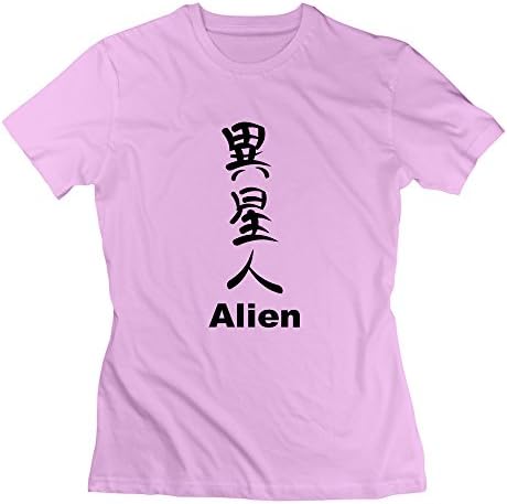L572 Kanji - Alien T-Shirts For Women XXL Pink