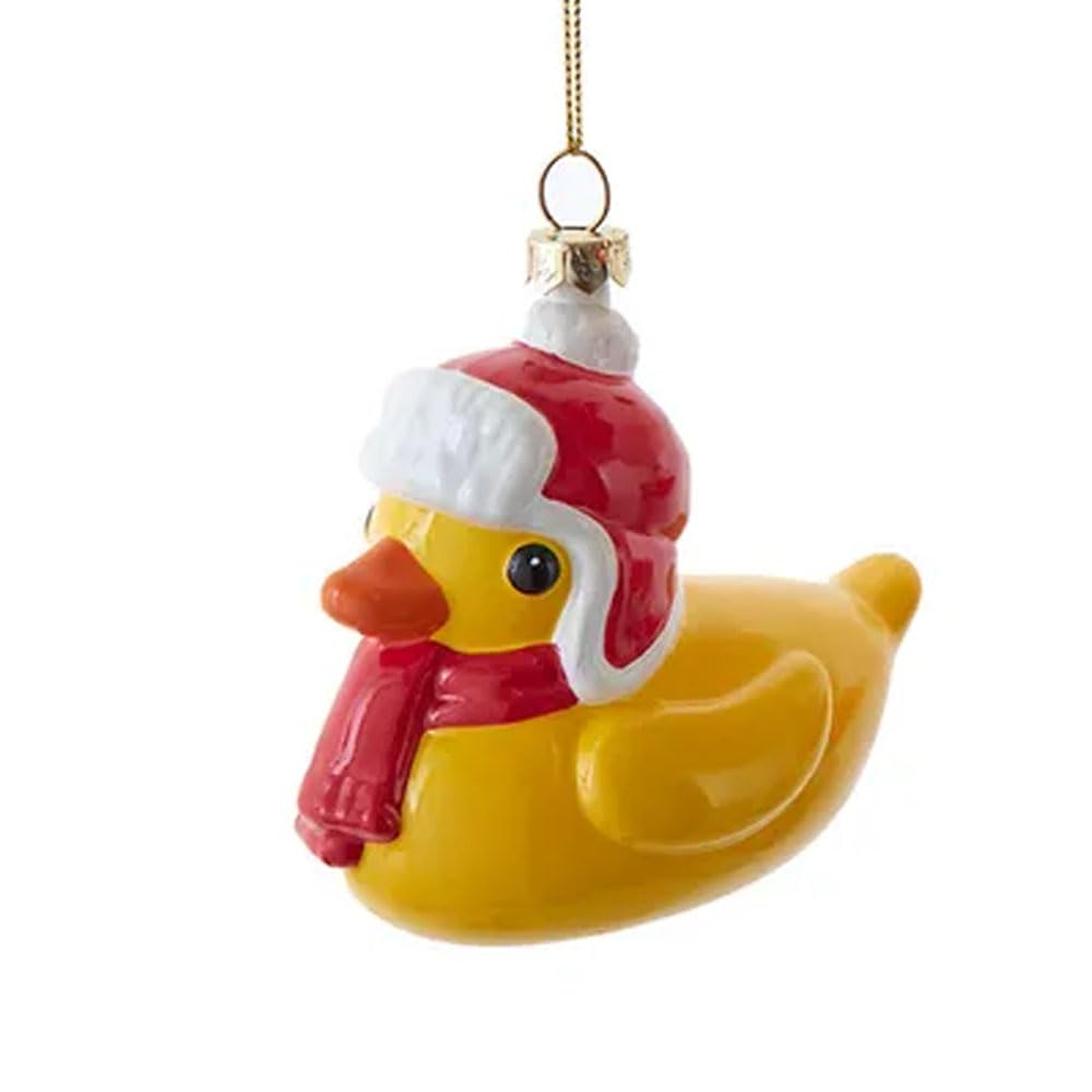 Photo 1 of **USED - MINOR DAMAGE**
Holiday Duck Christmas Ornament Rubber Bath Duck with Scarf Tree Decoration