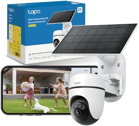 C610 Kit 2K 3MP Caméra WiFi Extérieur sans Fil avec Panneau Solaire, 360° PTZ Caméra Surveillance à Batterie 6700mAh, Détection Humaine, Vision Nocturne à Couleurs, Suivi AI, IP65