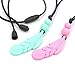 MEGODAY Designer Silicone Feather Pendant Necklace for Kids,Sensory Chew Jewelry for Boys & Girls - Chewelry for Autism ADHD - Oral Motor Chewing Biting Teething Needs Chewlery, Sensory Motor Aids